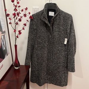 Old Navy Gorgeous Blck/Wht/Gry Tweed MEDIUM Coat NEW WITH TAGS PERFECT CONDITION